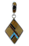 Tiger Eye And Multicolor Sterling Silver Pendant EX44351